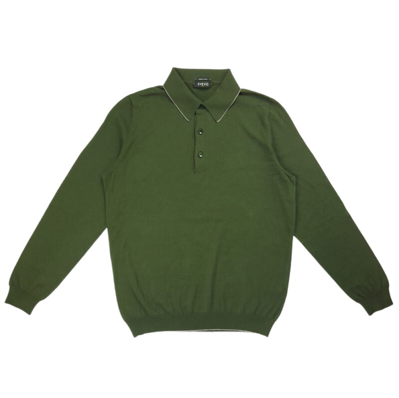 Olive green outlet long sleeve polo